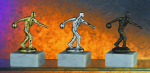 Metallfigur Bowlingspieler